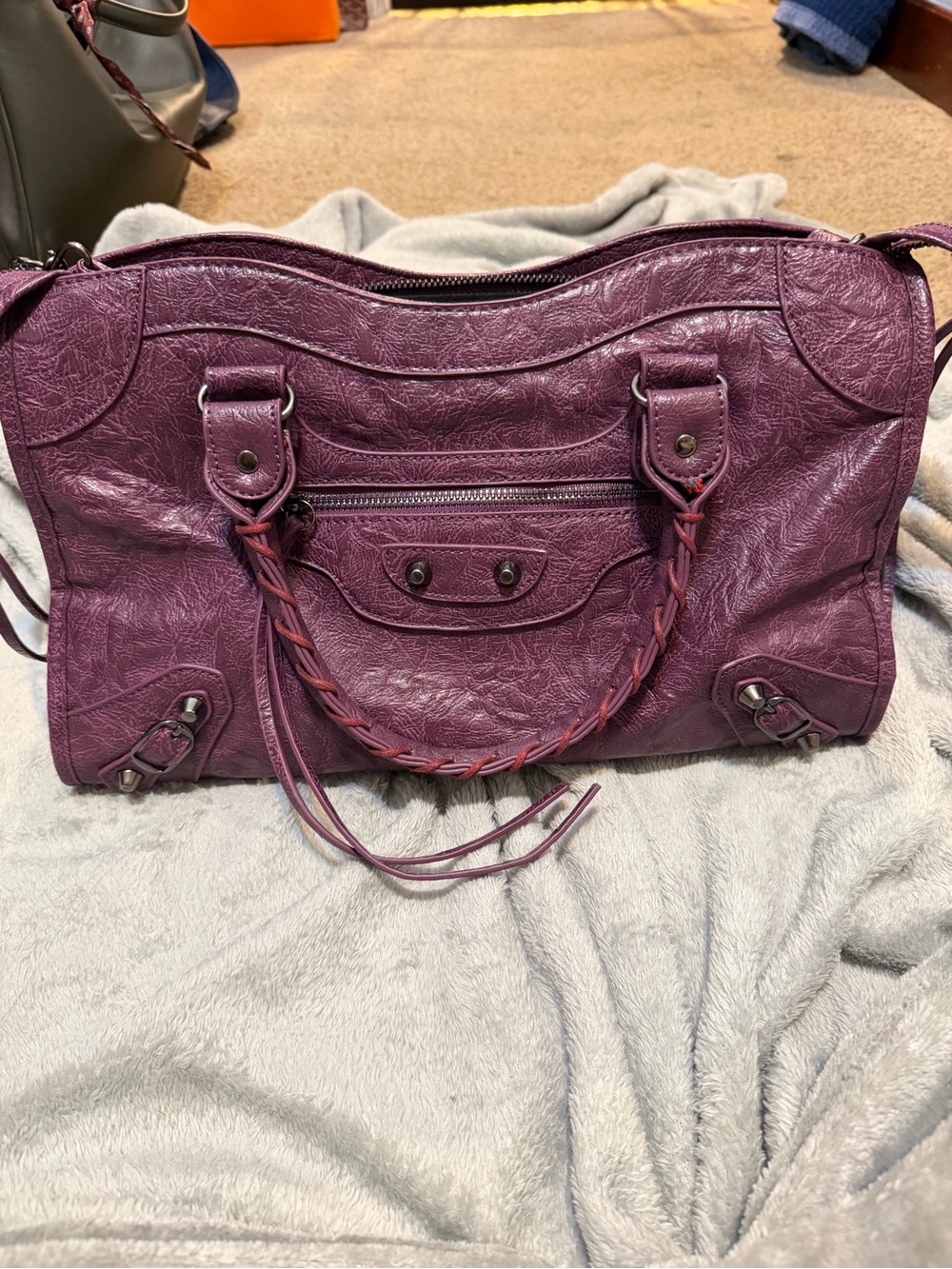 Balenciaga Style Women’s Motorcycle City Satchel Handbag - Stylish Everyday Tote